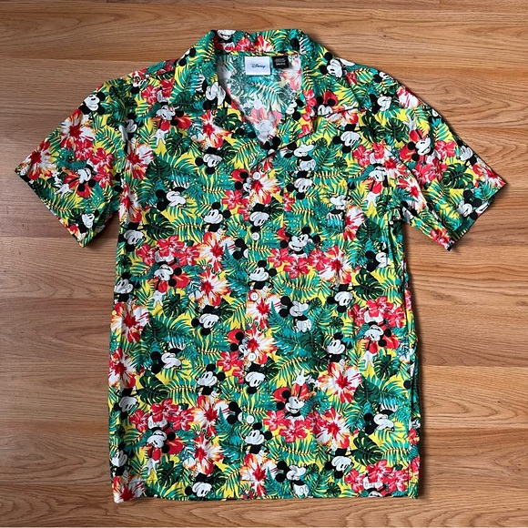 Disney Mickey Mouse Tropical Button-Up - Picture 2 of 3